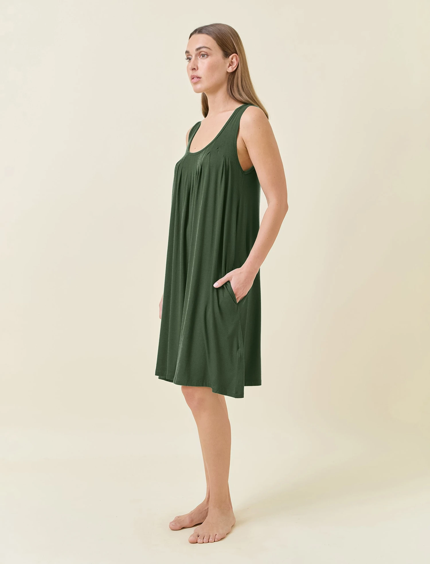 Kate Modal Soft Pleat Front Nightie 4 Kate Modal Soft Pleat Front Nightie - Image 2