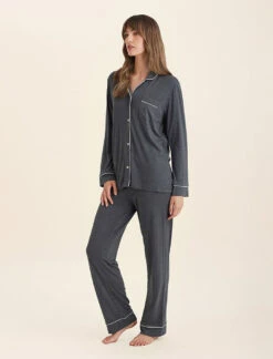 Kate Modal Soft Full Length PJ Set -Claudia Sale Shop 19006 145 KateModalSoftFullLengthPJSet Graphite 0003