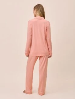 Molly Sims Modal Soft PJ Set & Eye Mask -Claudia Sale Shop 19006 196 KateModalSoftFullLengthPJSet EyeMask PeachAmber 005