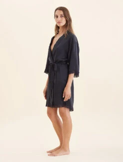 Camille Silk Lace Robe -Claudia Sale Shop 20198 11 CamilleSilkLaceRobe Black 0006