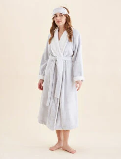 Plush Sherpa Robe & Sleep Mask