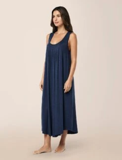 Kate Modal Soft Pleat Front Maxi Nightgown 13 Kate Modal Soft Pleat Front Maxi Nightgown -Claudia Sale Shop 20300 49 KateModalSoftPleatFrontMaxiNightie NavyMelange 0001 171