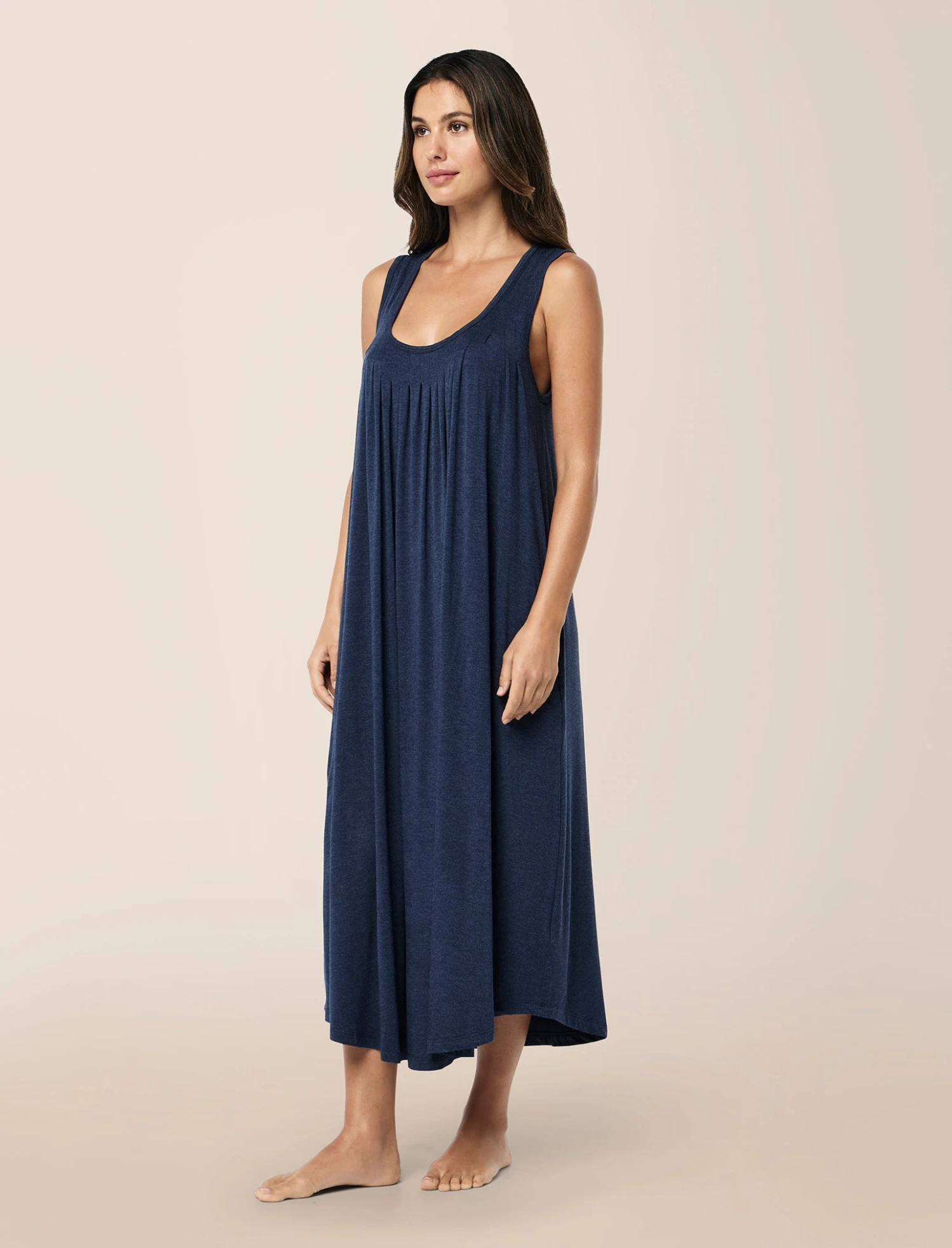 Kate Modal Soft Pleat Front Maxi Nightgown 7 Kate Modal Soft Pleat Front Maxi Nightgown - Image 5