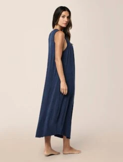 Kate Modal Soft Pleat Front Maxi Nightgown 14 Kate Modal Soft Pleat Front Maxi Nightgown -Claudia Sale Shop 20300 49 KateModalSoftPleatFrontMaxiNightie NavyMelange 0001 195