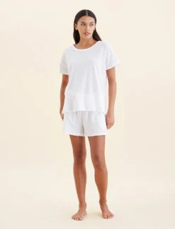 Jada Organic Cotton Knit Tee -Claudia Sale Shop 21174 19 JadaOrganicCottonKnitTee White 0003