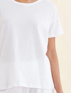 Jada Organic Cotton Knit Tee -Claudia Sale Shop 21174 19 JadaOrganicCottonKnitTee White 0016