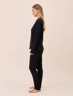 Jada Organic Cotton Knit Long Sleeve Tee -Claudia Sale Shop 21266 11 JadaOrganicCottonKnitLSTee Black 003