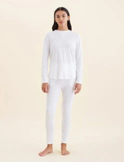 Claudia Sale Shop -Claudia Sale Shop 21266 19 JadaOrganicCottonKnitLSTee White 0002