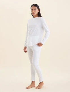 Jada Organic Cotton Long Sleeve Knit Tee -Claudia Sale Shop 21266 19 JadaOrganicCottonKnitLSTee White 0010