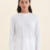 Jada Organic Cotton Long Sleeve Knit Tee -Claudia Sale Shop 21266 19 JadaOrganicCottonKnitLSTee White 0016