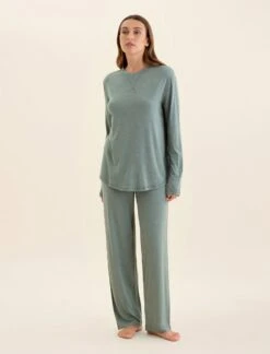 Kate Modal Soft Long Sleeve Tee -Claudia Sale Shop 21521 102 KateModalSoftLongSleeveTee Moss 003