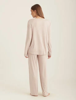 Kate Modal Soft Full Length Pant -Claudia Sale Shop 21521 21510 136 KateModalLongSleeveTeeandStraightLegPant Mushroom 0004