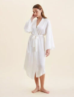 Camille Silk Lace Maxi Robe -Claudia Sale Shop 22110 43 CamilleSilkLaceMaxiRobe Ivory 0002