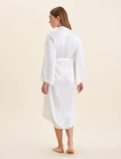 Camille Silk Lace Maxi Robe -Claudia Sale Shop 22110 43 CamilleSilkLaceMaxiRobe Ivory 0005
