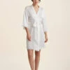Camille Silk Lace Short Robe