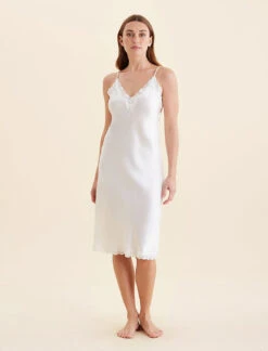 Camille Silk Lace Long Slip
