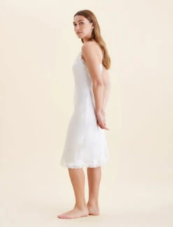 Camille Silk Lace Long Slip -Claudia Sale Shop 22113 43 CamilleSilkLaceLongSlip Ivory 0004