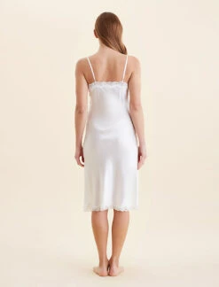 Camille Silk Lace Long Slip -Claudia Sale Shop 22113 43 CamilleSilkLaceLongSlip Ivory 0005