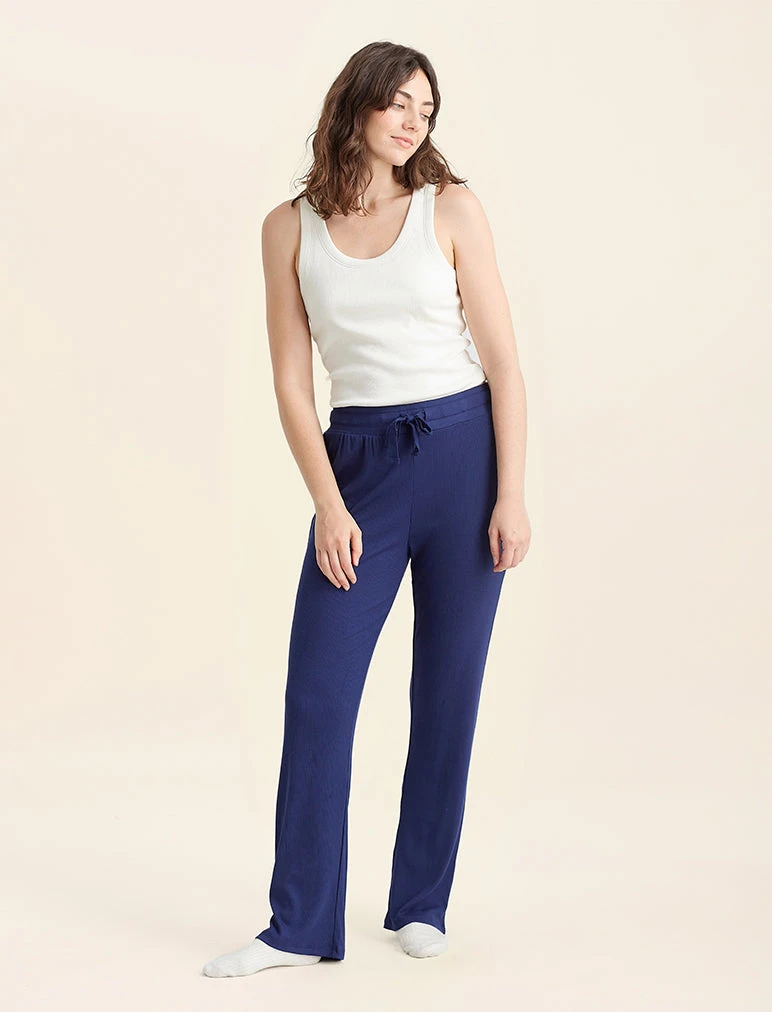 Luxe Rib Modal Wide Leg Pant 4 Luxe Rib Modal Wide Leg Pant - Image 2