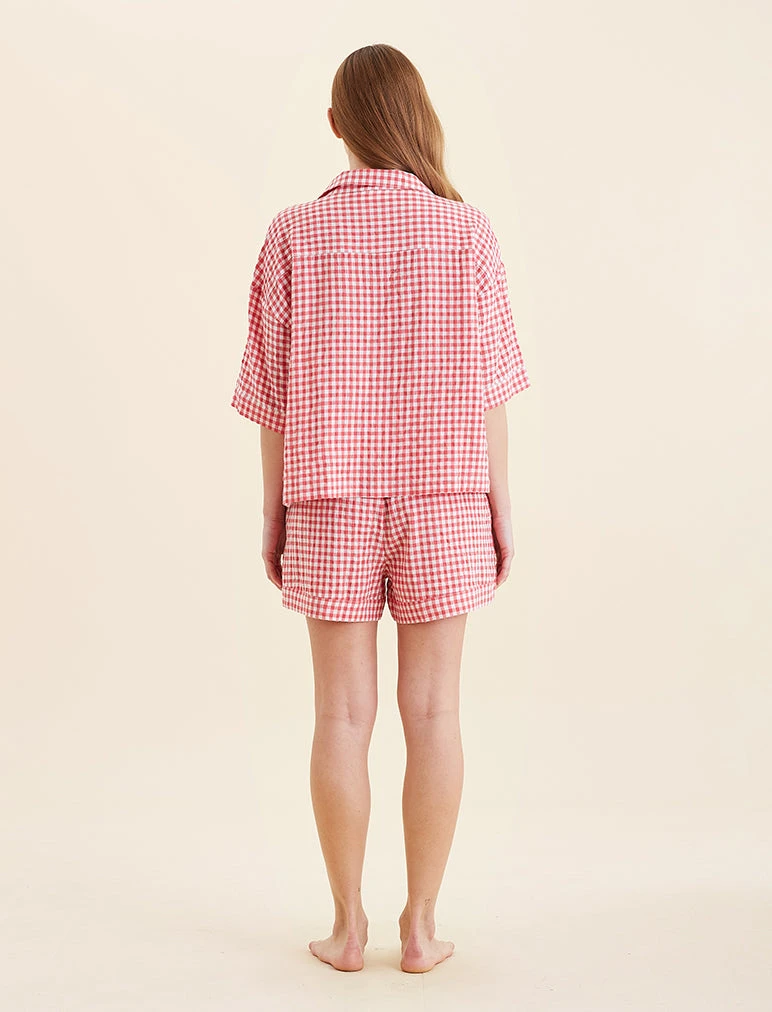 Seersucker Gingham Boxer PJ Set 8 Seersucker Gingham Boxer PJ Set - Image 6
