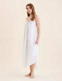Swiss Dot Lace Trim Maxi Nightie 11 Swiss Dot Lace Trim Maxi Nightie -Claudia Sale Shop 23055 19 SwissDotMaxiNightie White 0003 9d01afd9 dafb 465f b674 38853471362e