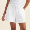 Ashley Textured Cotton Oversized Boxer Short -Claudia Sale Shop 23251 19 AshleyTexturedCottonOversizedBoxerShort White 0009