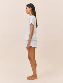 Jada Organic Cotton Knit Boxy Tee -Claudia Sale Shop 23410 19 JadaOrganicCottonKnitBoxyTee White 004