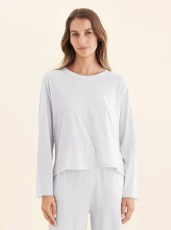 Jada Organic Cotton Knit Long Sleeve Boxy Tee