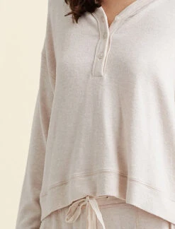 Feather Soft Boxy Top -Claudia Sale Shop 23448 118 FeatherSoftBoxyLSTop Almond 0007