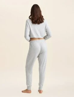 Feather Soft Jogger -Claudia Sale Shop 23516 105 FeatherSoftJogger GreyWhiteStripe 005