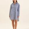 Cotton Stripe Shirting Nightshirt