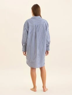 Cotton Stripe Shirting Nightshirt -Claudia Sale Shop 23552 1295 CottonStripeShirtingNightshirt BlueandWhiteStripe 0006 fff6c5fc 52a4 4ffd 8a5d bb6b749da960