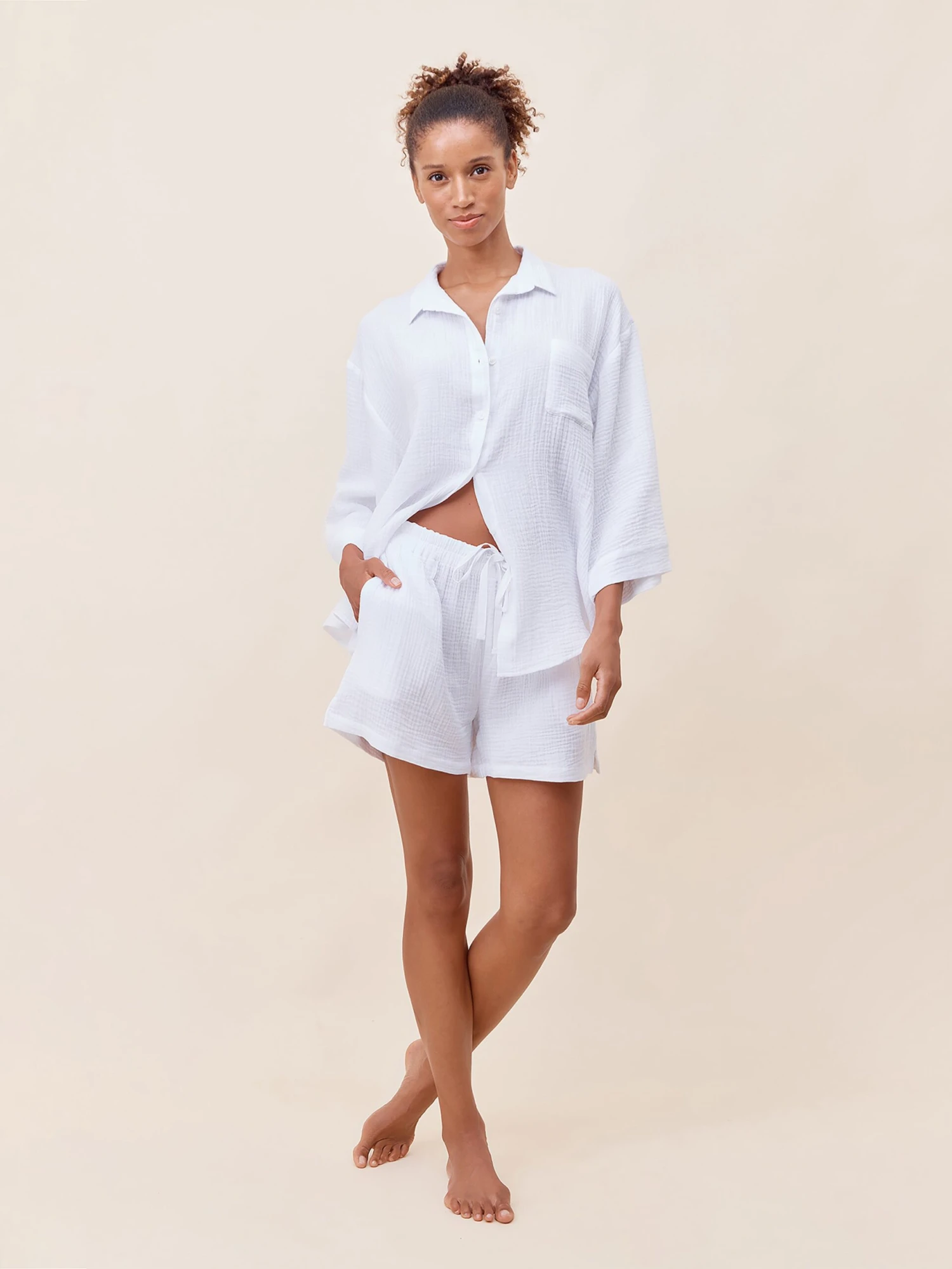 Ashley Textured Cotton Boxer PJ Set 3 Ashley Textured Cotton Boxer PJ Set