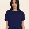Luxe Rib Soft Touch Tee -Claudia Sale Shop 23786 18 LuxeRibSoftTouchTee Navy 0009
