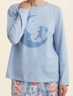 Karen Walker Dreamers Unite Long Sleeve Tee -Claudia Sale Shop 23834 125 KarenWalkerDreamersUniteLSTee CeruleanBlue 006