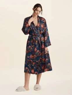 Karen Walker '60s Floral Robe -Claudia Sale Shop 23849 1454 KarenWalker60sFloralMaxiRobe Chocolate 0003 3a99d640 4be9 478f a9b5 544644f6da76