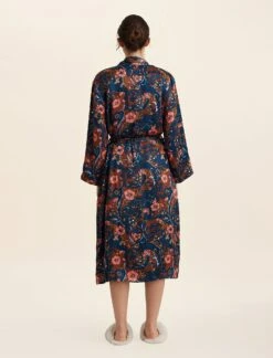 Karen Walker '60s Floral Robe -Claudia Sale Shop 23849 1454 KarenWalker60sFloralMaxiRobe Chocolate 0005 bb8c680f 53fa 4fad 8f0a 086525e76f30