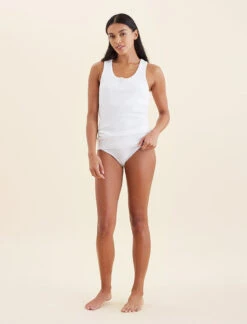 Buy 2 For $60 | Milla Rib Shelf Bra Henley Tank -Claudia Sale Shop 23887 19 MillaRibShelfBraHenleyTank White 0004