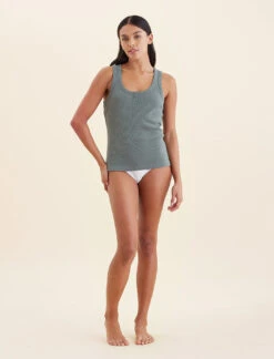 Milla Rib Shelf Bra Henley Tank 9 Milla Rib Shelf Bra Henley Tank -Claudia Sale Shop 23887 87 MillaRibShelfBraHenleyTank Ivy 0003