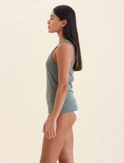 Milla Rib Shelf Bra Henley Tank 10 Milla Rib Shelf Bra Henley Tank -Claudia Sale Shop 23887 87 MillaRibShelfBraHenleyTank Ivy 0013