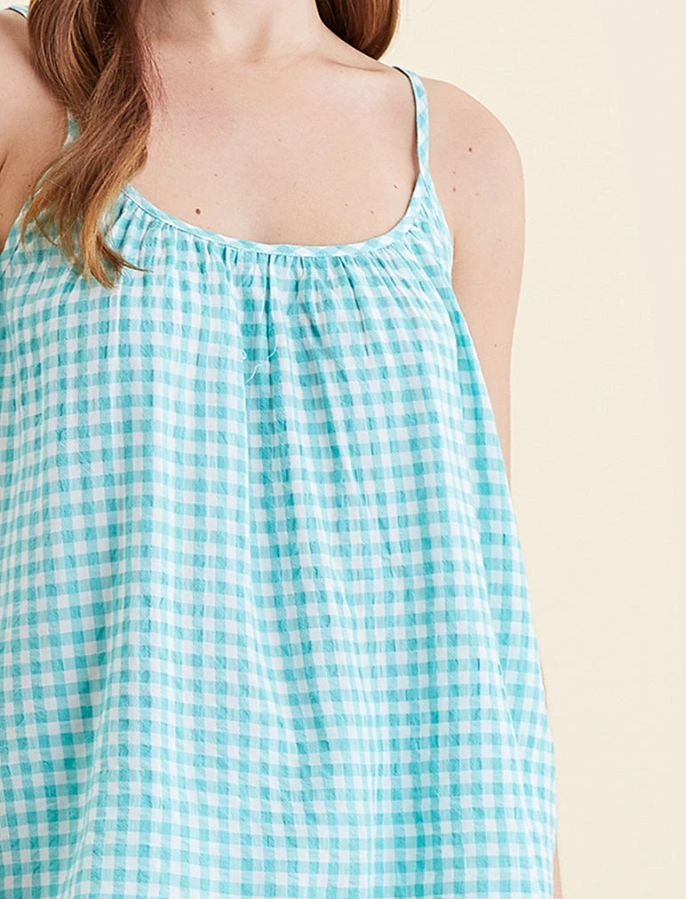 Seersucker Gingham Cami Boxer PJ Set 7 Seersucker Gingham Cami Boxer PJ Set - Image 5