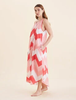 Ava Maxi Panel Front Nightie 11 Ava Maxi Panel Front Nightie -Claudia Sale Shop 24022 1639 AvaMaxiPanelFrontNightie Geranium 0002