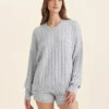 Cozy Cable Cotton Cashmere Jumper -Claudia Sale Shop 24059 6 CosyCableCottonCashmereJumper Grey 0006