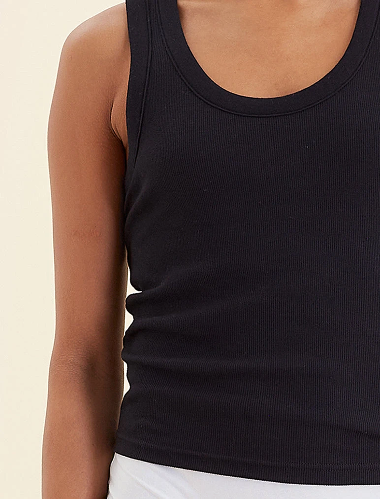 Milla Rib Shelf Bra Midi Tank 4 Milla Rib Shelf Bra Midi Tank - Image 2