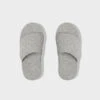 Quilted Cotton Slides -Claudia Sale Shop 24127 6 Quilted Cotton Slides Grey 0002