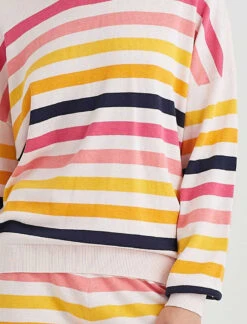 Riley Stripe Top -Claudia Sale Shop 24130 1503 RileyStripeLSTop SoftPink 0006