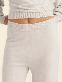 Cotton Cashmere Straight Leg Pant -Claudia Sale Shop 24189 73 CashmereStraightLegPant Ecru 0009