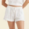 Ivy Organic Cotton Frill Boxer Short -Claudia Sale Shop 24192 19 IvyOrganicCottonFrillBoxerShort White 0008