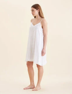 Ivy Organic Cotton Frill Strappy Nightgown -Claudia Sale Shop 24193 19 IvyOrganicCottonFrillStrappyNightie White 0003 2a098251 45d7 4f73 839a beddd92b43b9