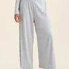 Soft Baby Rib Full Length Wide Leg Pant -Claudia Sale Shop 24222 6 ClaudiaLuxeCottonRibFLWideLegPant Grey 0006